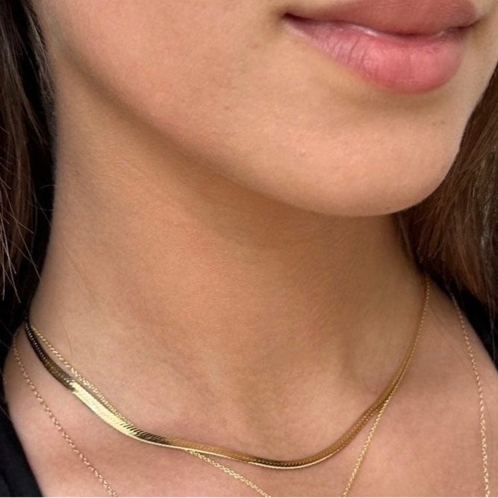 Jennifer Zeuner Karli Necklace 16” Gold Vermeil New